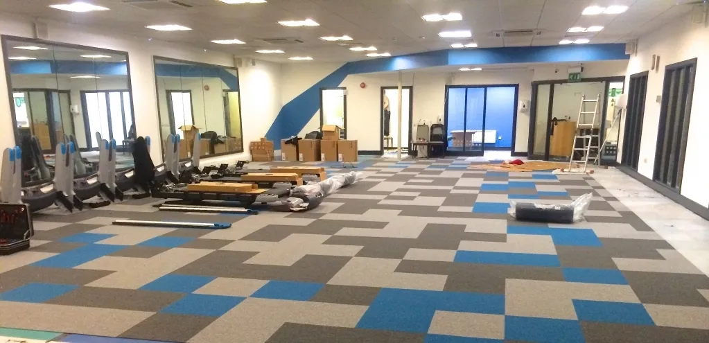 Thảm cao su phòng gym cũng có nhiều màu sắc rất ấn tượng