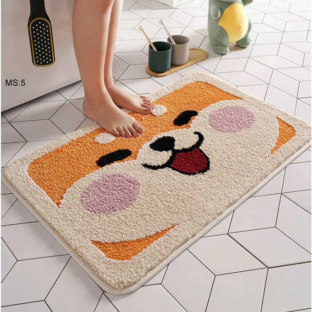 Một mẫu thảm chùi chân chất liệu polyester đáng yêu cho trẻ nhỏ